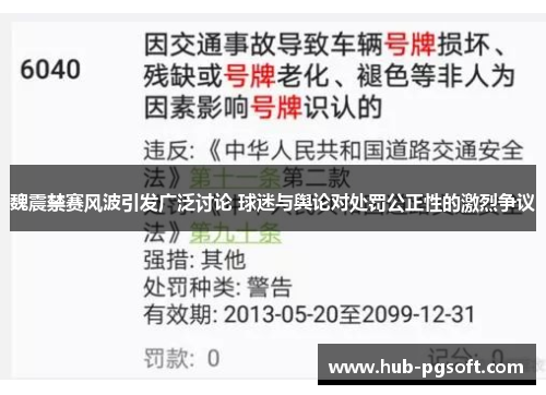 魏震禁赛风波引发广泛讨论 球迷与舆论对处罚公正性的激烈争议